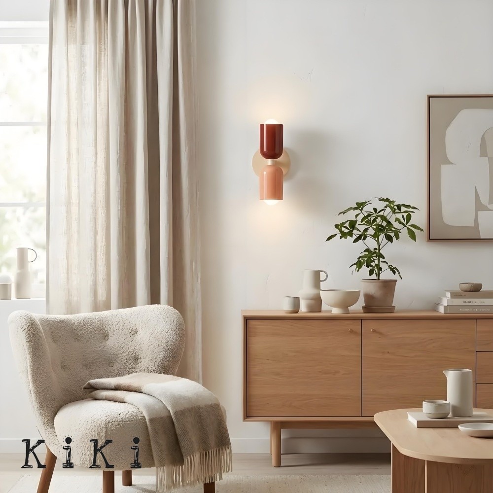 Metal Up Down Wall Sconce - Contemporary Colorful Wall Light for Hallway and Office