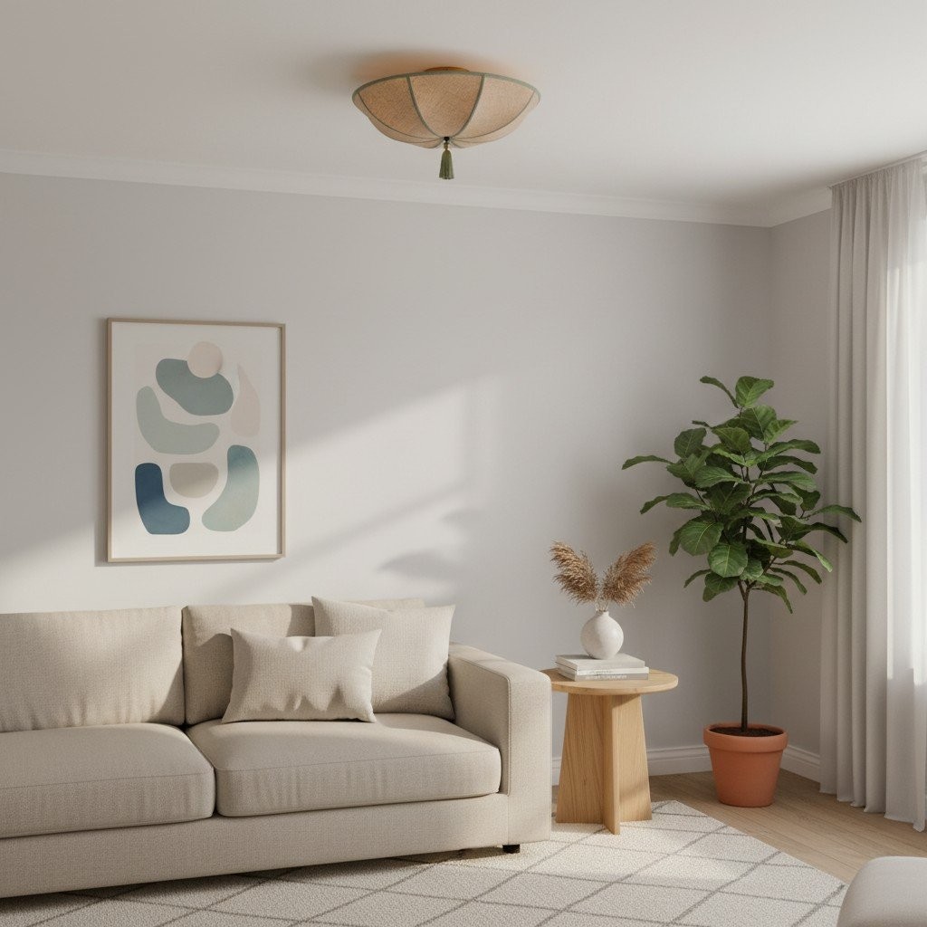 Valoflor Fabric Petal Silhouette Ceiling Lamp - Stylish Elegant Lighting for Living Room KL2130