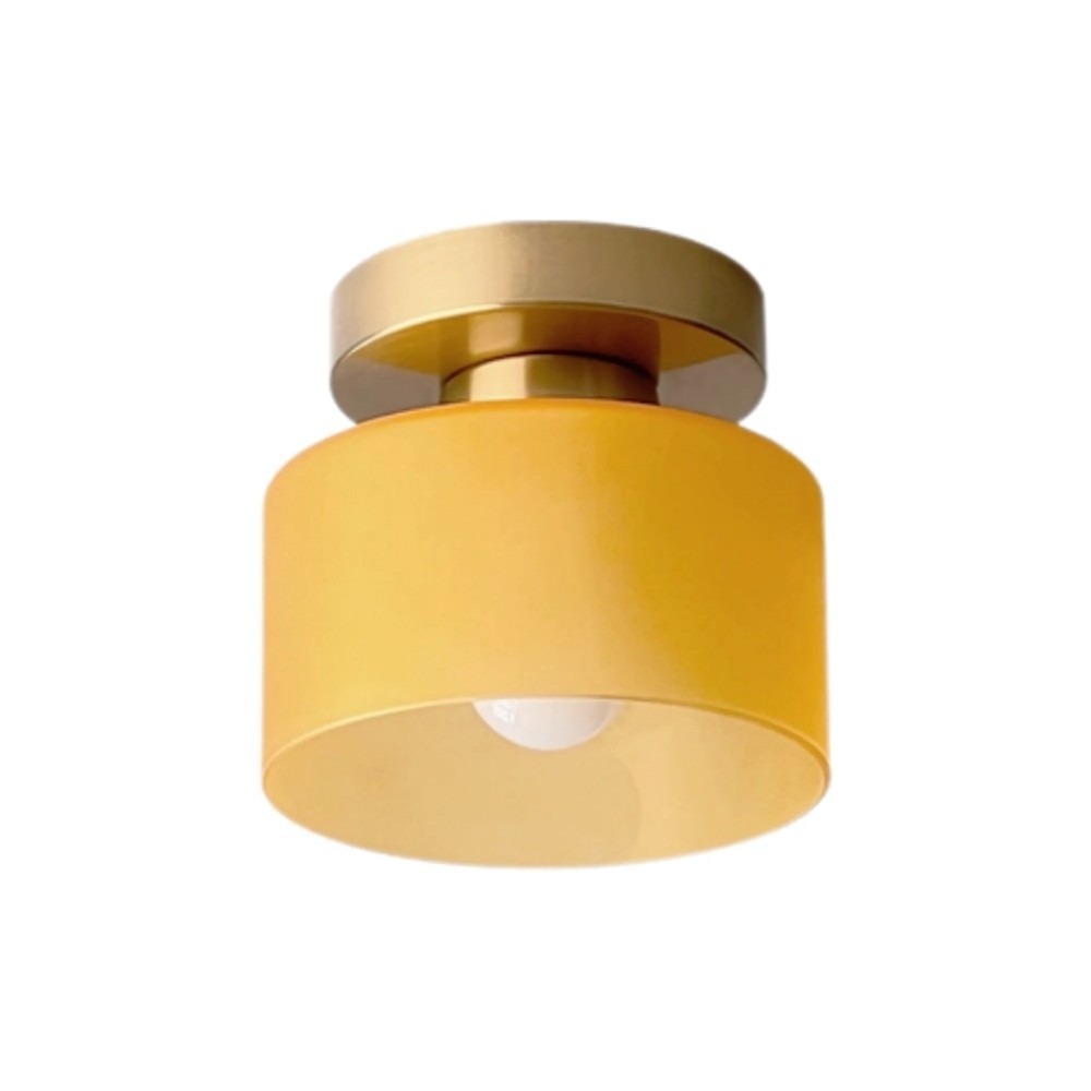 Moriglaze Glass Cylinder Ceiling Light - Sleek Sculptural Ceiling Lamp for Bedroom KL883