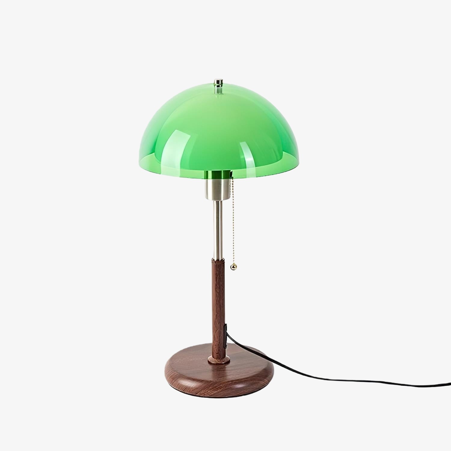 Afterglow Round Dome Table Lamp -  Acrylic and Wood Lighting for Modern Retro Bedroom KL2143