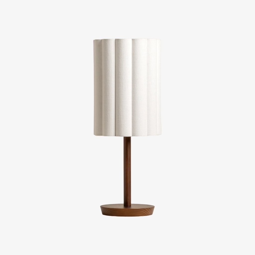 Linbron Minimalist Fabric Shade Table Lamp - Cylinder Stripe Table Lamp for Office and Lounge KL1662