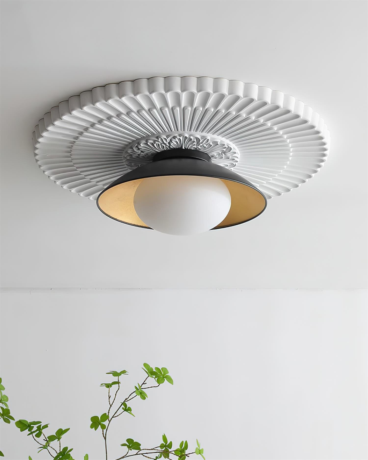 French Retro Flying Saucer Bowl Ceiling Light KL486