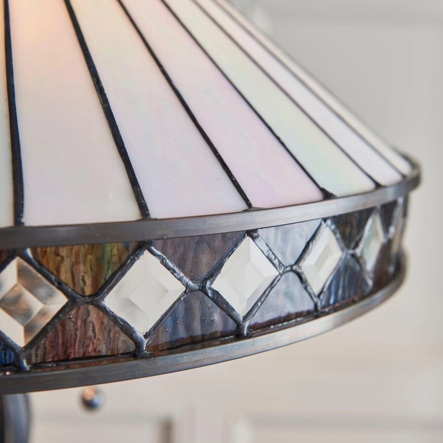 TF Fargo Geometric Art Deco Tiffany Floor Lamp for Living Room Corner Lighting KL1808
