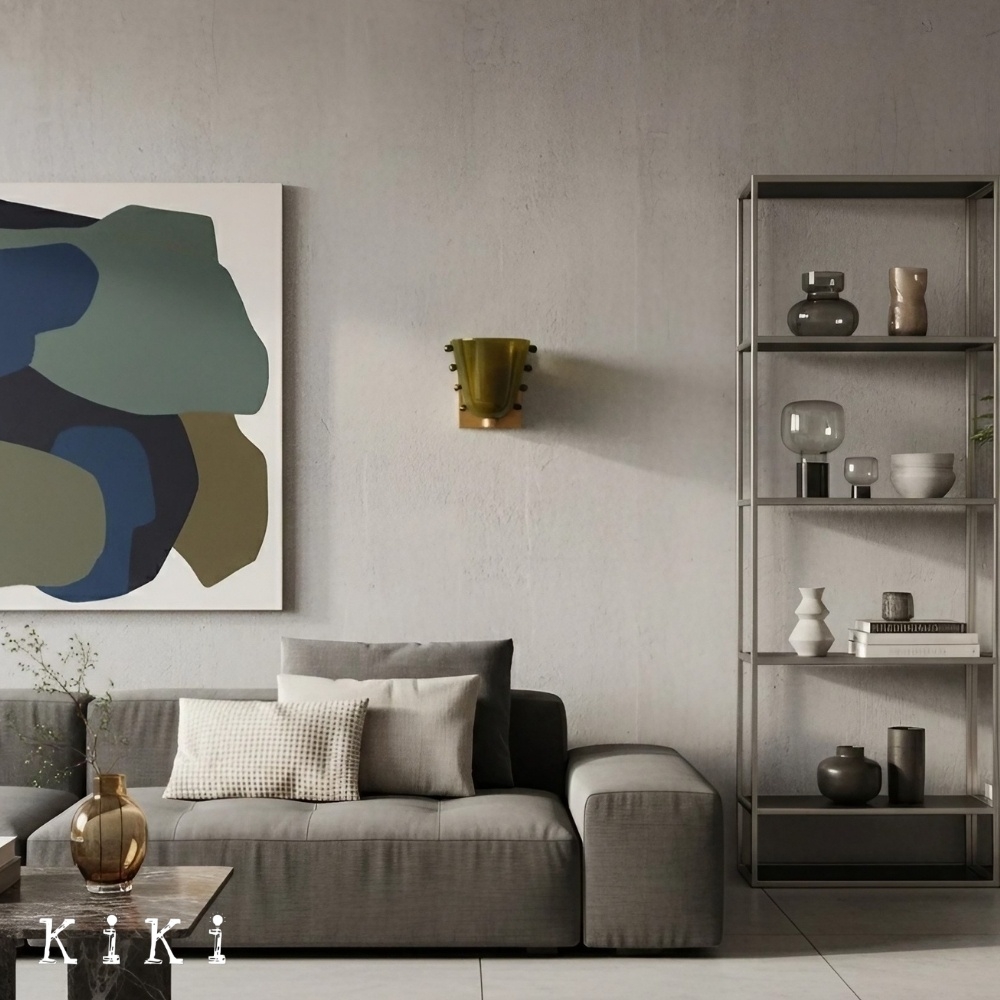 Bellina Decorative Art Glass Wall Lamp - Modern Gemma Wall Sconce for Bedroom and Entryway KL2329