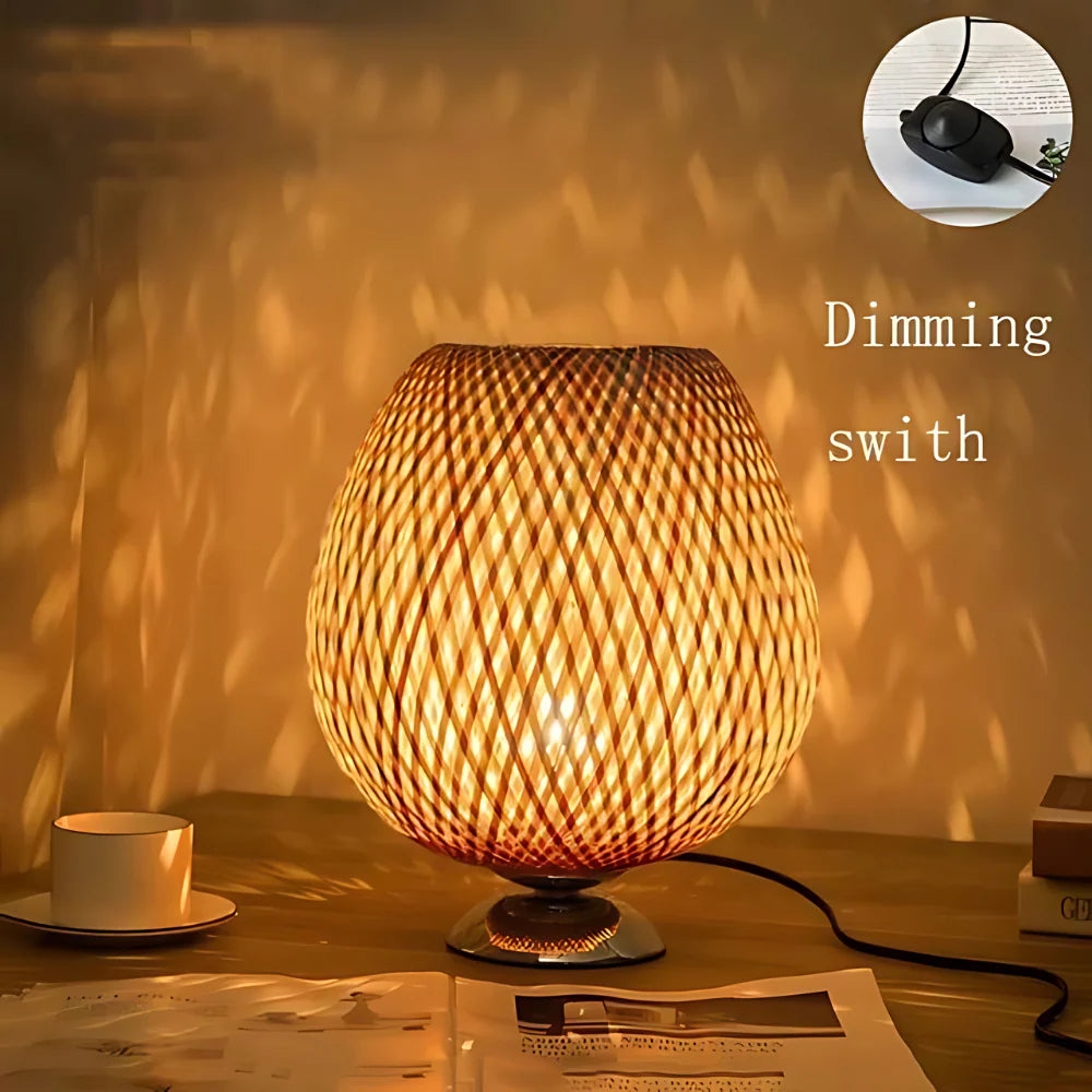 Handcrafted Sustainable Bamboo Table Lamp D847