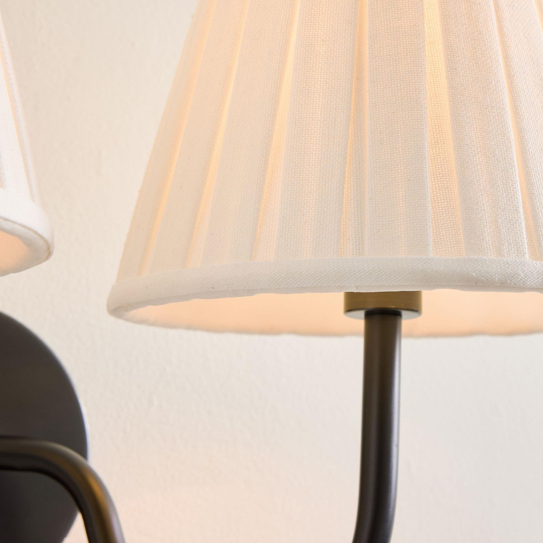 Luvora Vintage Pleated Shade Wall Lamp - Refined Linen Sconce For Bathroom or Corridor KL1272