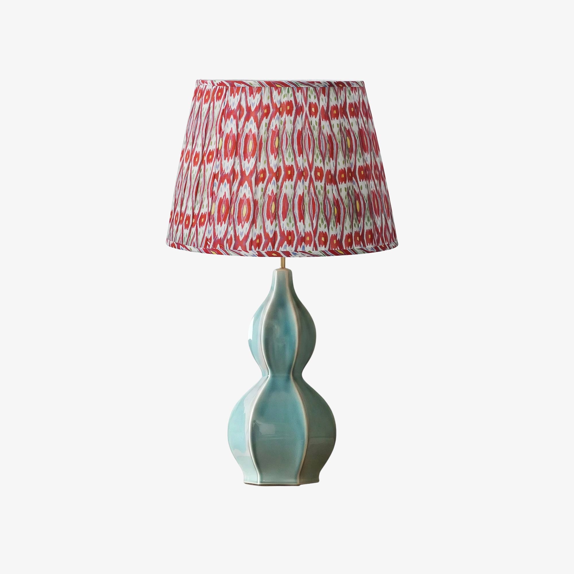 Thalune Pleated Ceramic Table Lamp - Decorative Lamp for Desk Room or Living Area KL2154