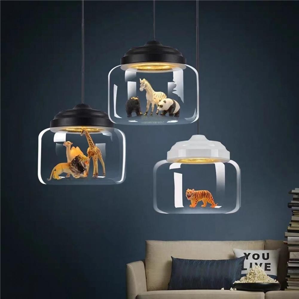 Decorative Little Zoo Glass Pendant Lamp KL05