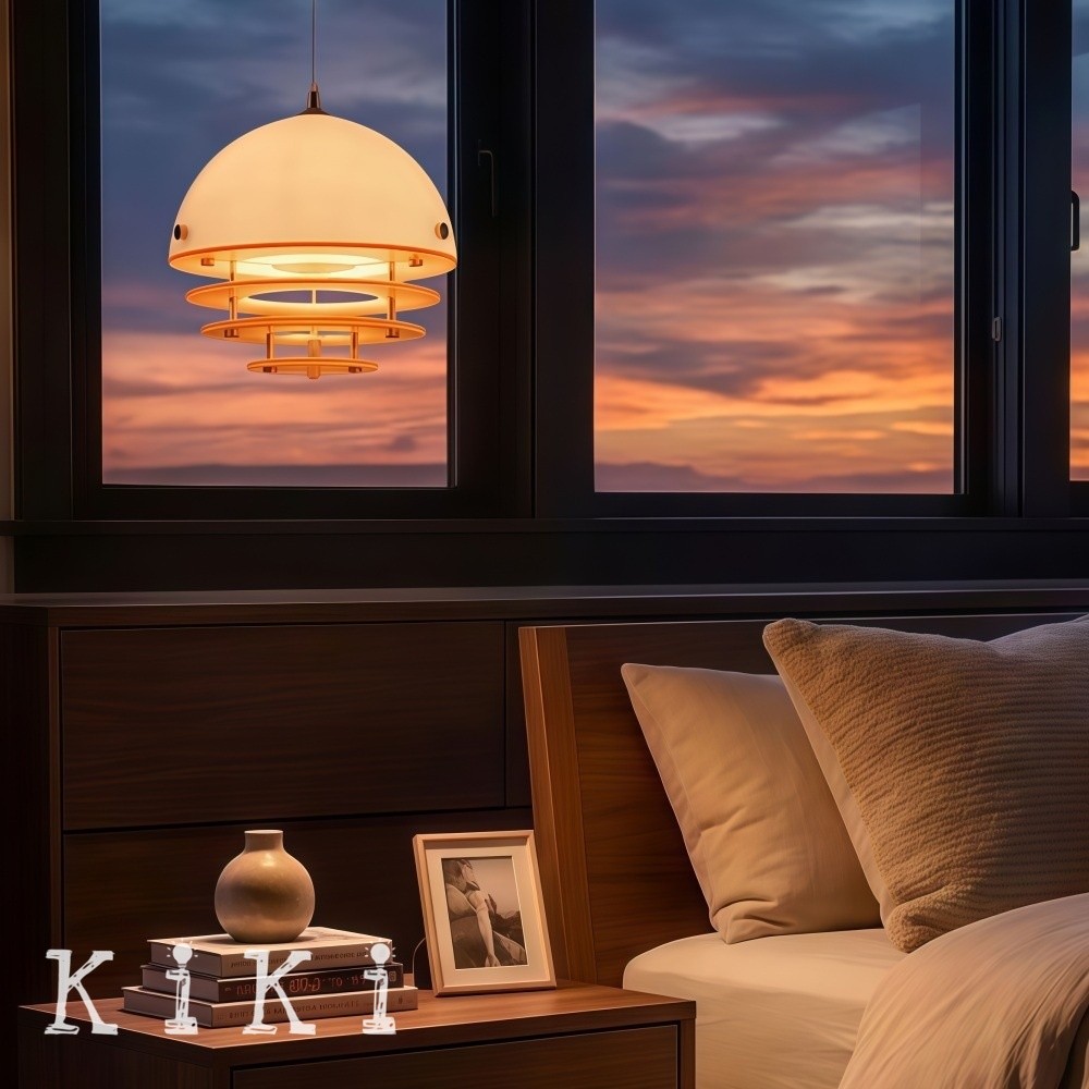 Sunset Pendant Light - Medieval Bauhaus Orange Orb Pendant Light KL880