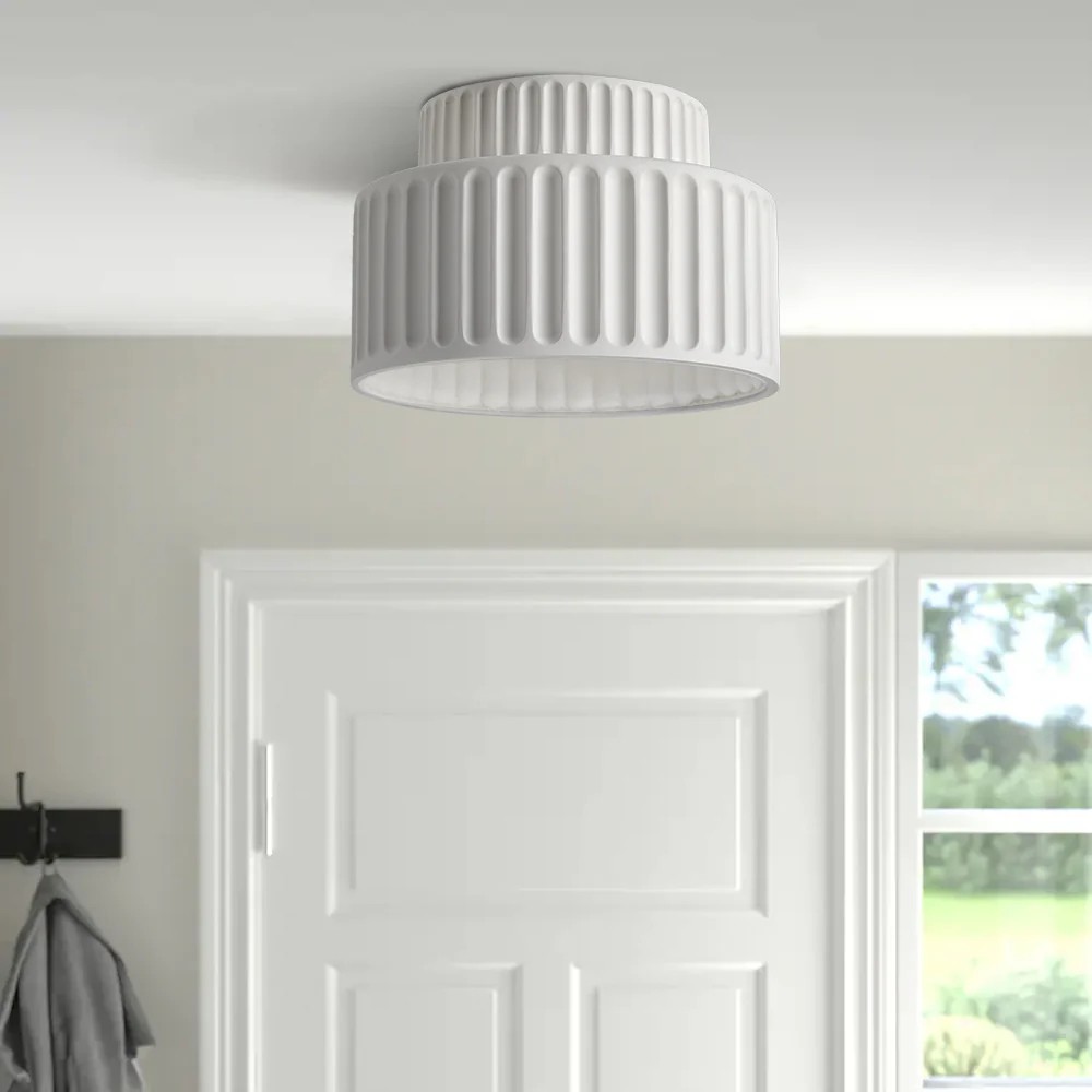 Cream Style Resin Bowl Flush Mount Ceiling Light KL118