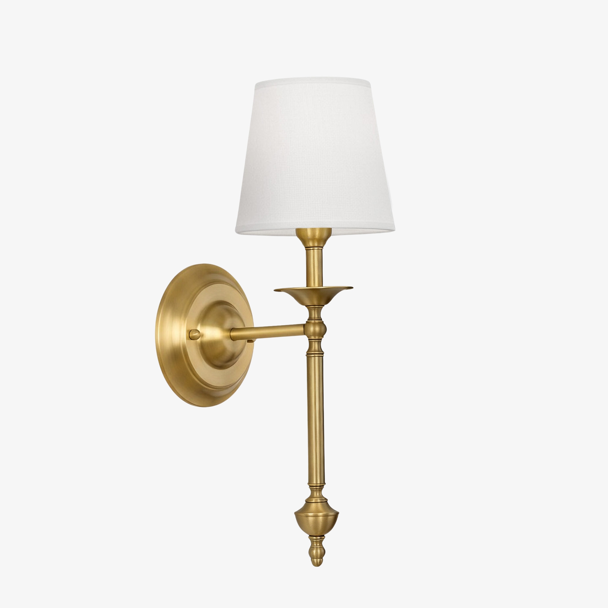 Arcuma Elegant Wall Light - Copper or Black Finishes Sconce with Fabric Shade for Interior KL2337