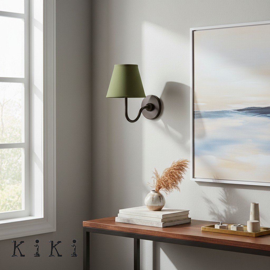 Luvora Vintage Pleated Shade Wall Lamp - Refined Linen Sconce For Bathroom or Corridor KL1272