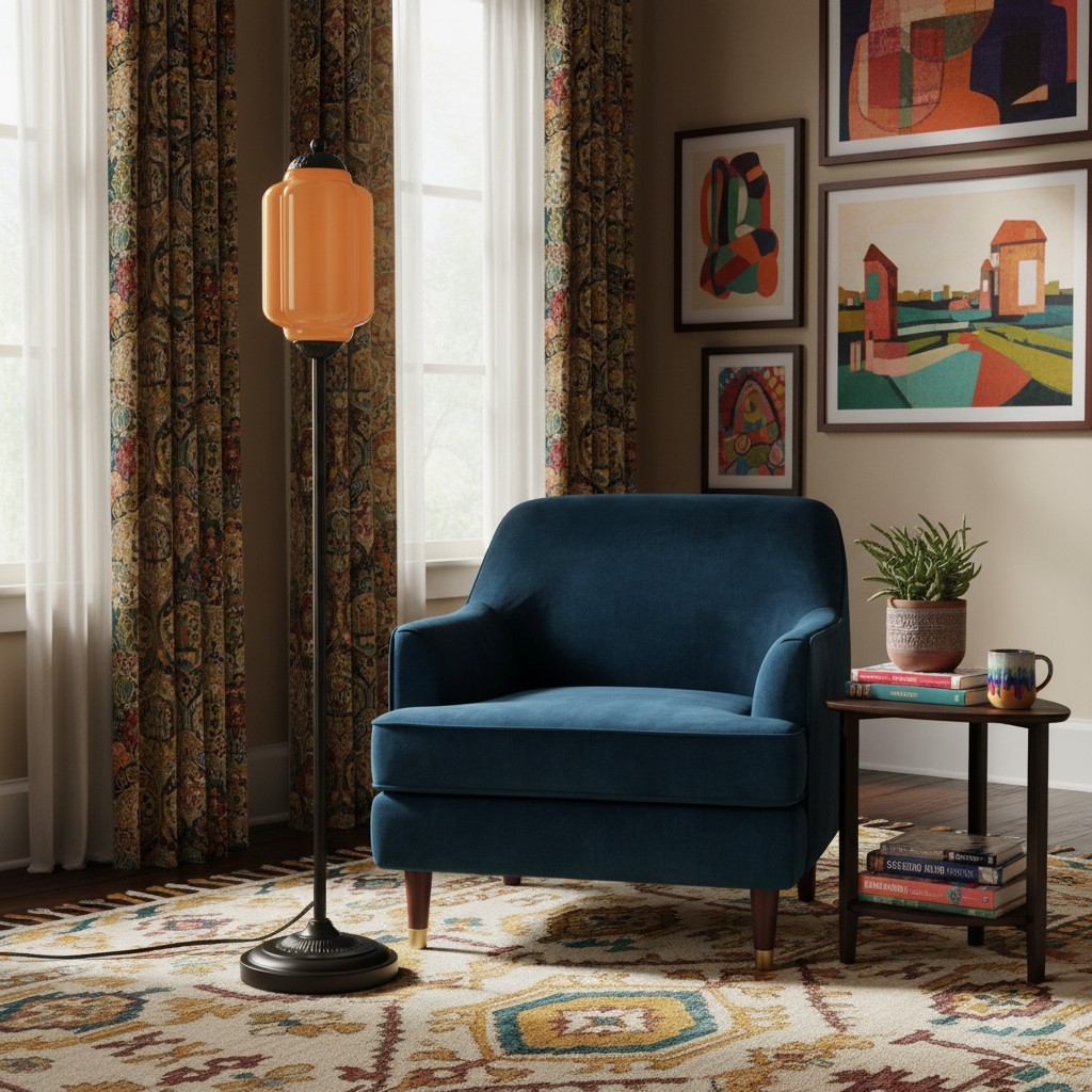 Eloise Artistic Textured Glass Floor Lamp - Elegant Lighting for Bedroom or Interior Space KL2330
