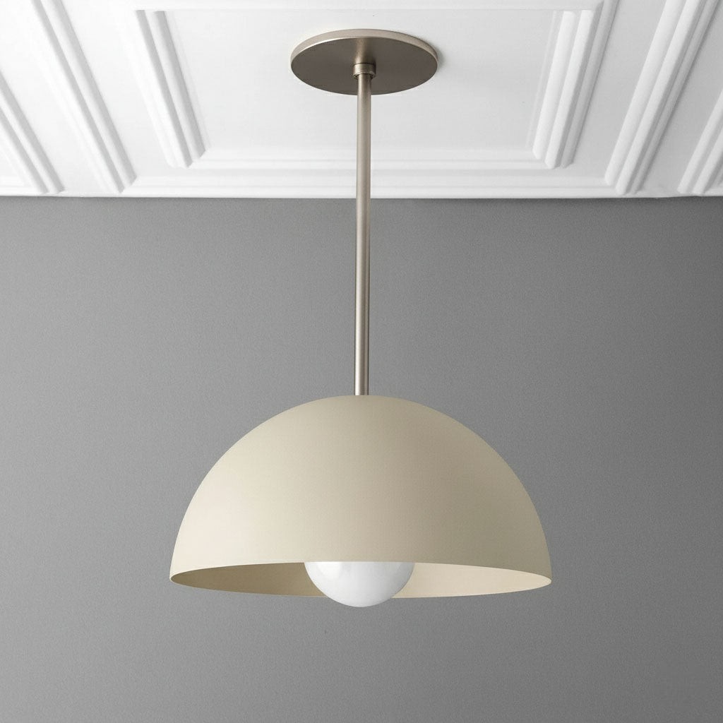 Metio Dome Neutral Dome Pendant - Modern Metal Accent Lighting KL1505