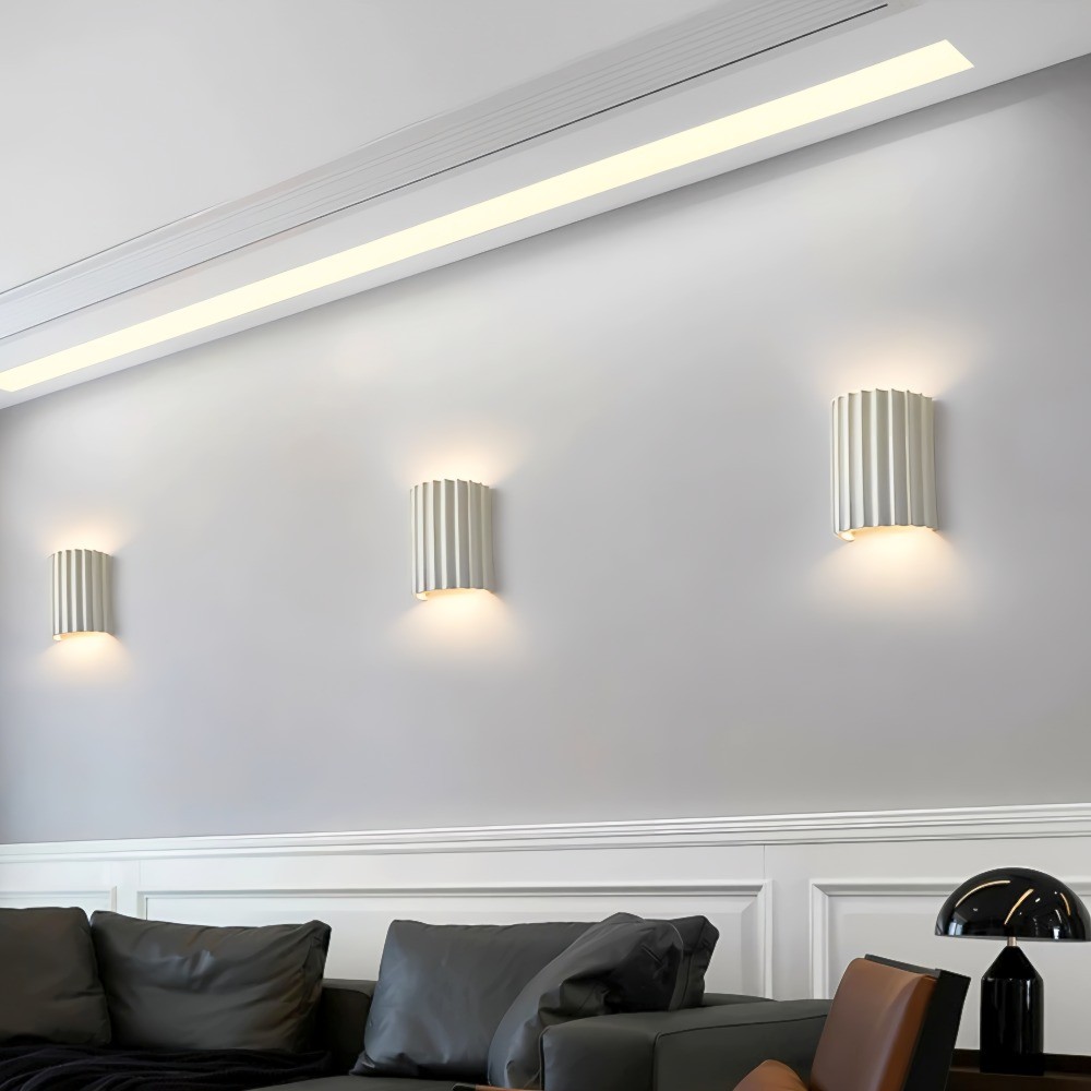 Textured Resin Wall Lamp - Contemporary Style Light for Bedroom or Hallway KL60