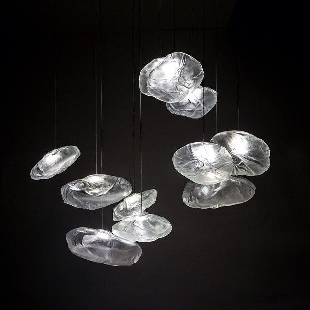 Multi-Head Irregular Glass Bubble Chandelier KL203