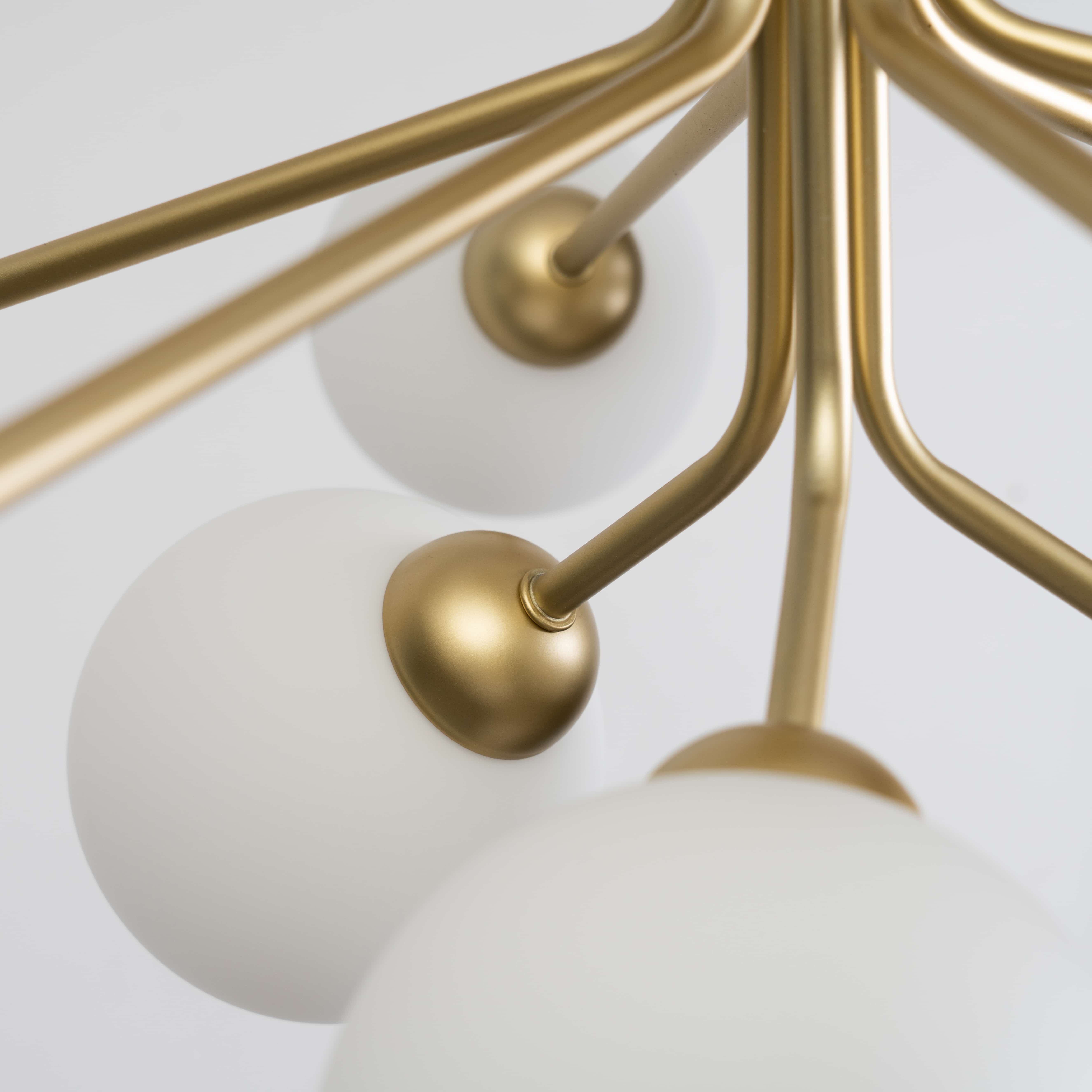 9 Ball Gold Chandelier