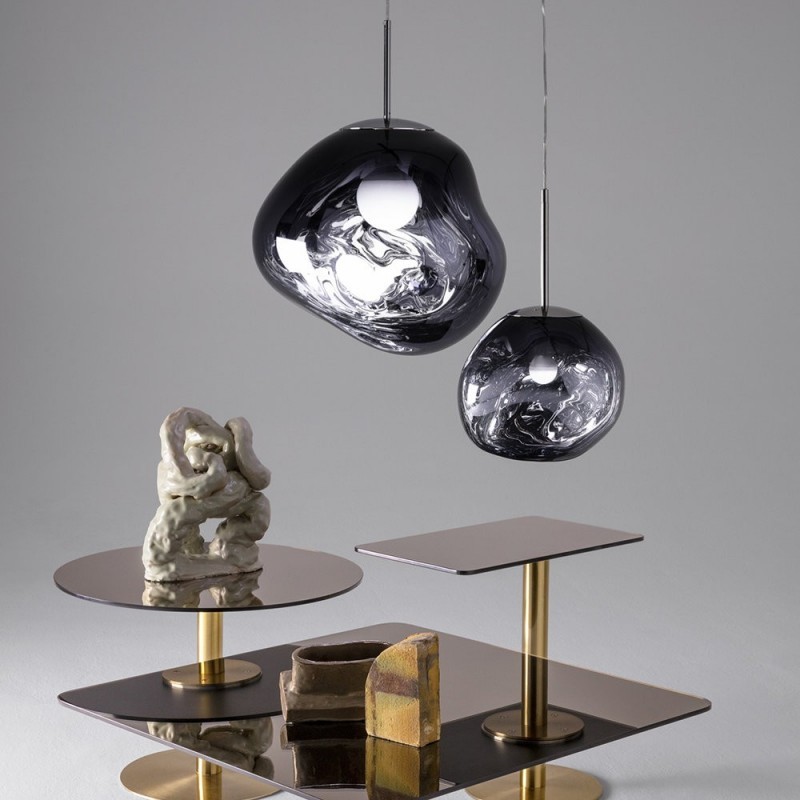 Glass Melt Pendant Light - Artistic Molten Pendant Light For Living Room And Dining Room