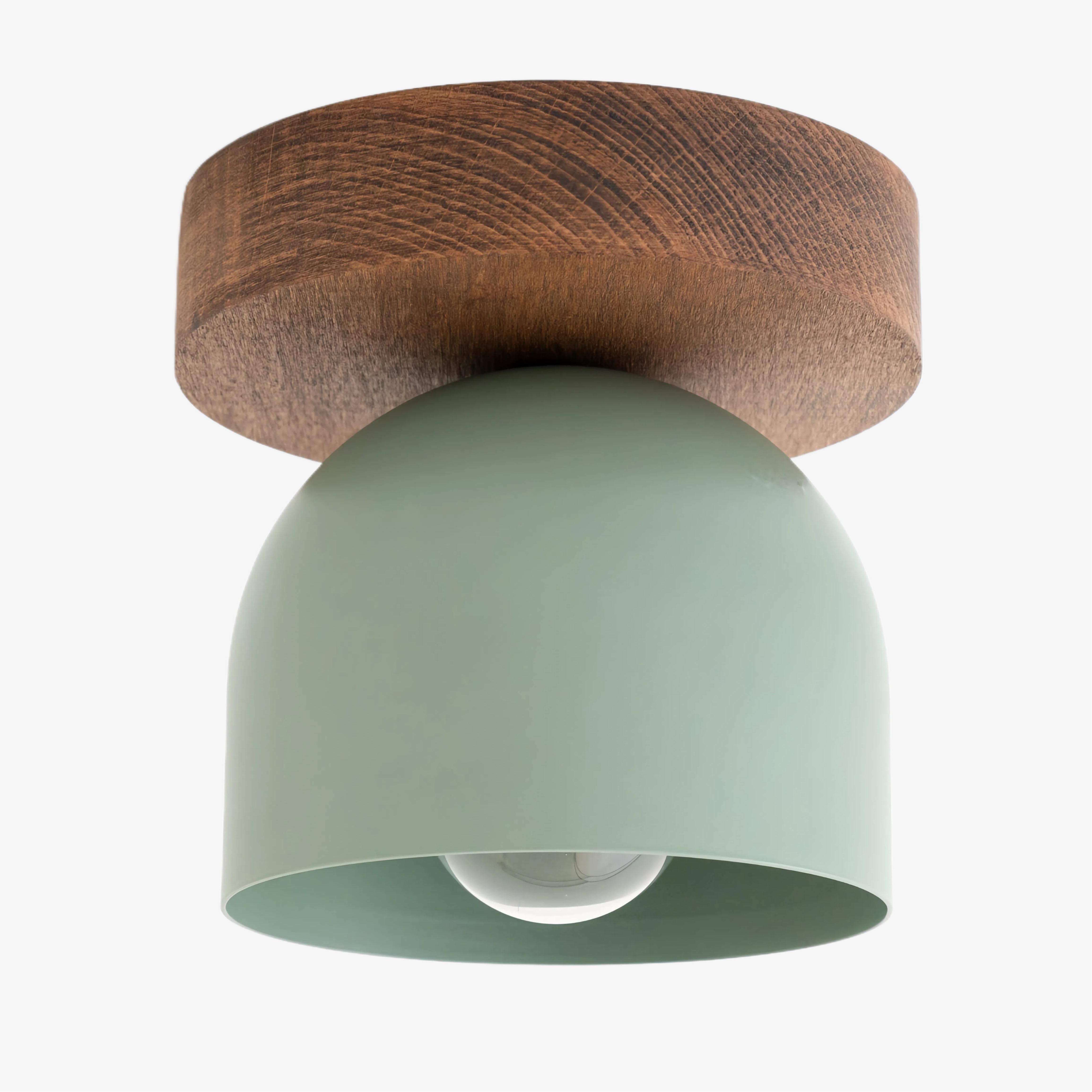 Metio Dome Modern Rustic Ceiling Light - Wooden and Metal Fusion KL1501