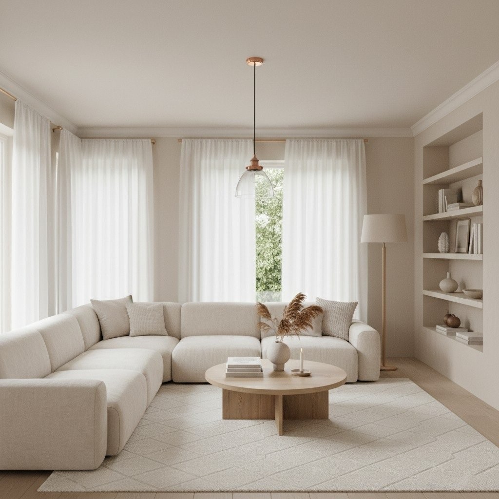 Novera Art Deco Dome Adjustable Height Glass Shade Pendant Light for Living Room KL1964