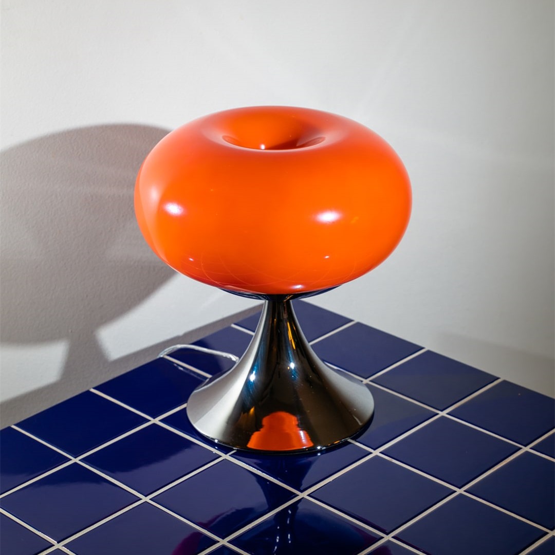 Lollora Apple Metal Glass Table Lamp - Soft Mood Lighting for Nightstand and Study KL128