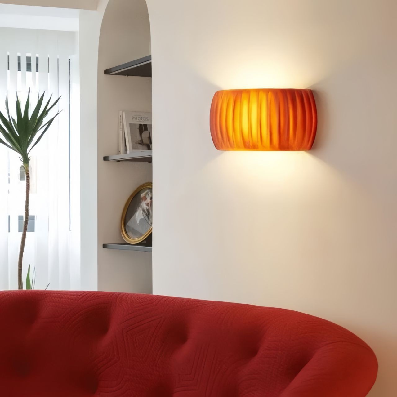 Nordic Minimalist Resin Ribbed Wall Sconce KL116