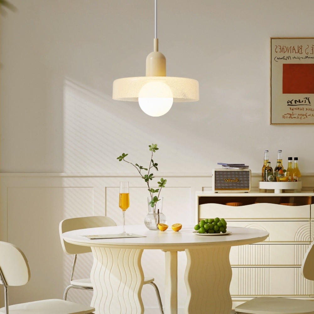 Modern Crystal Glass Disc Orb Pendant Light For Kitchen Island KL920