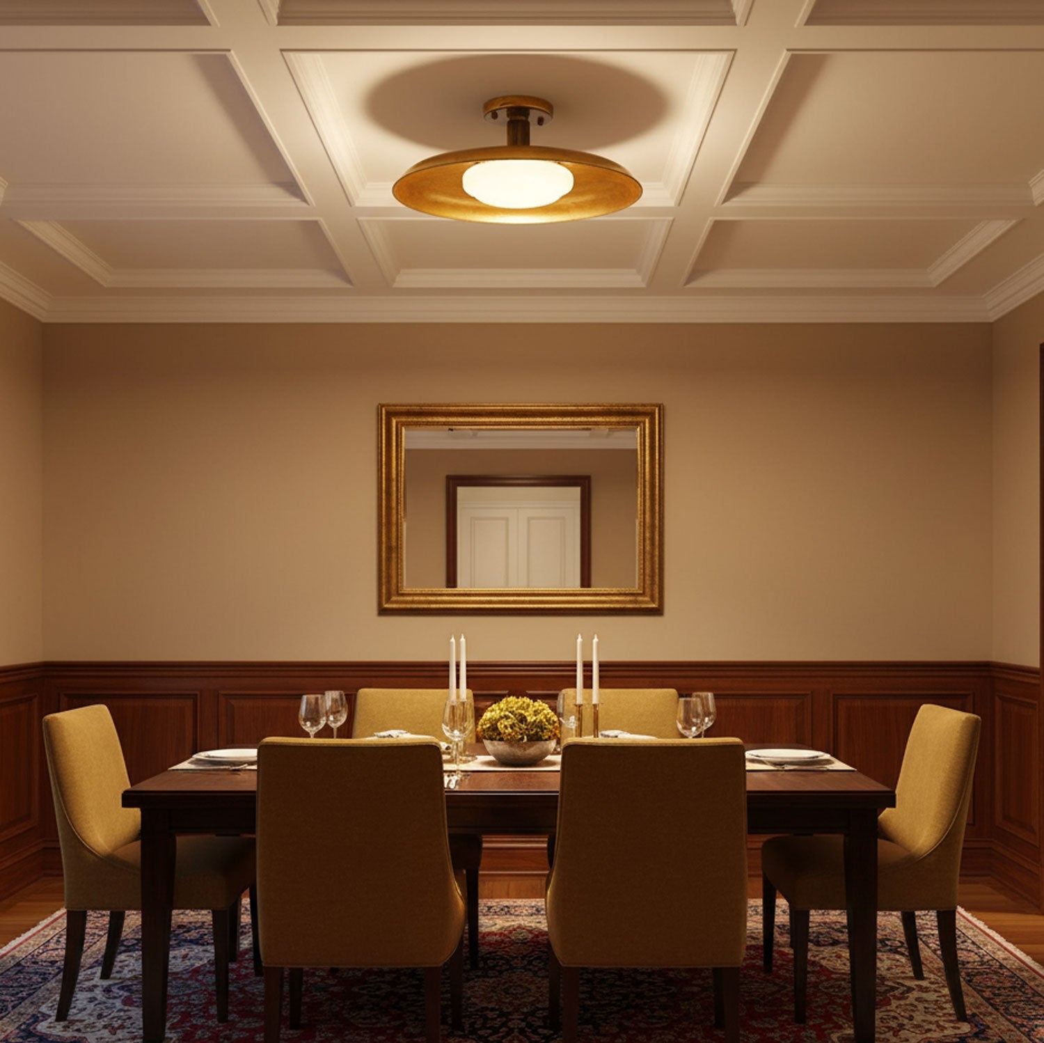 Pot-Lid Style Flat-Panel Ceiling Light D697