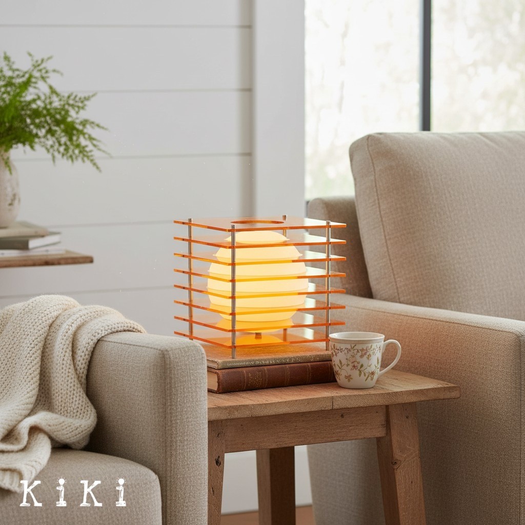 Afterglow Cube Table Lamp - Geometric Sphere Lighting for Bedroom Lighting KL2062