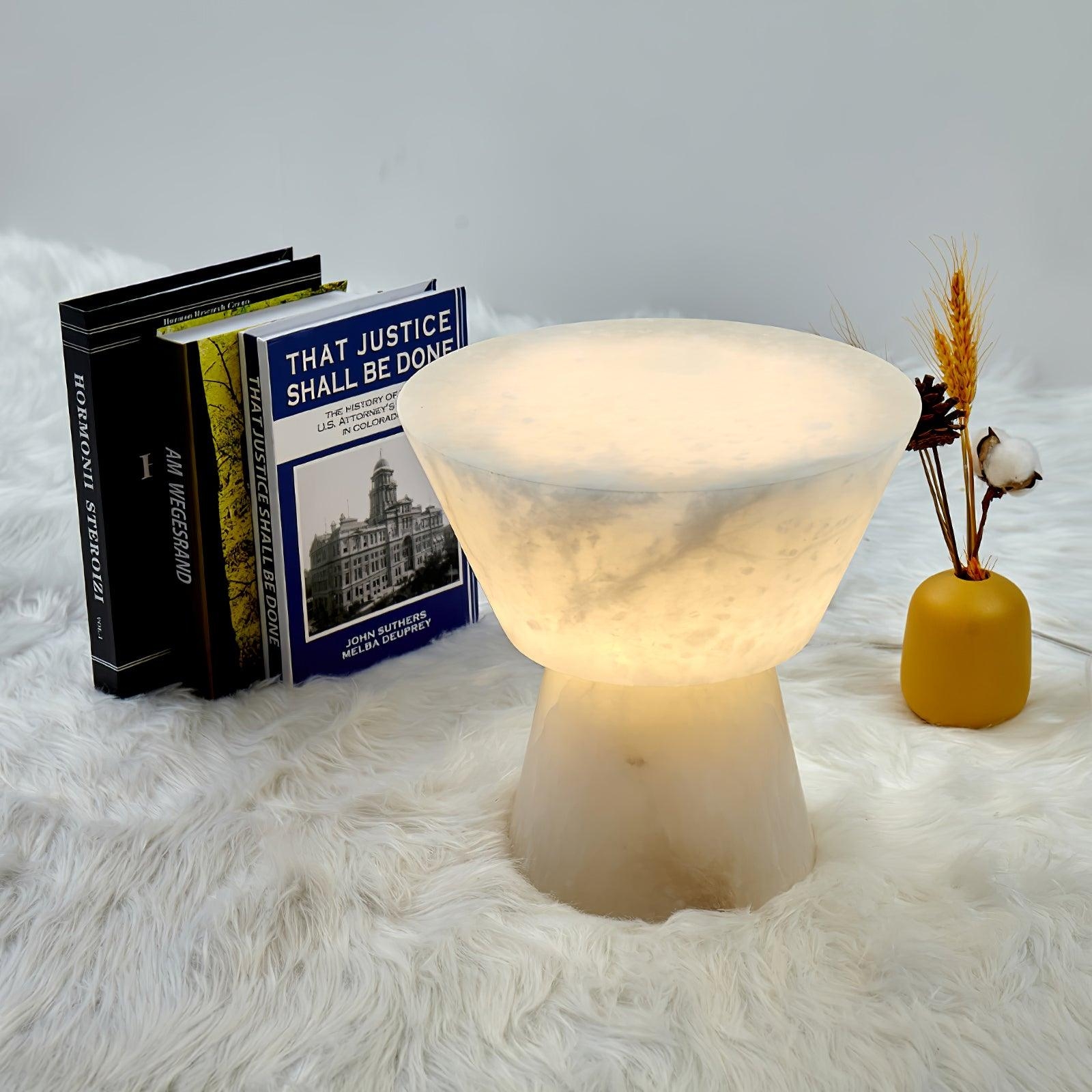 Beta Marble Alabaster Table Lamp D386