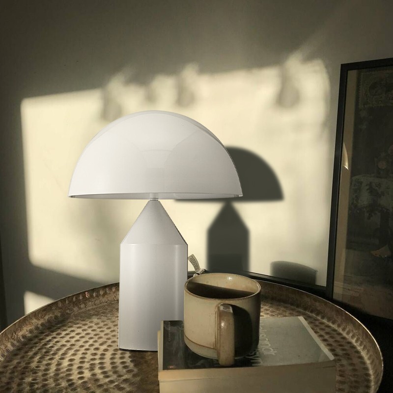 Atollo Metal Table Lamp - Decorative Dome Table Light for Office or Lounge