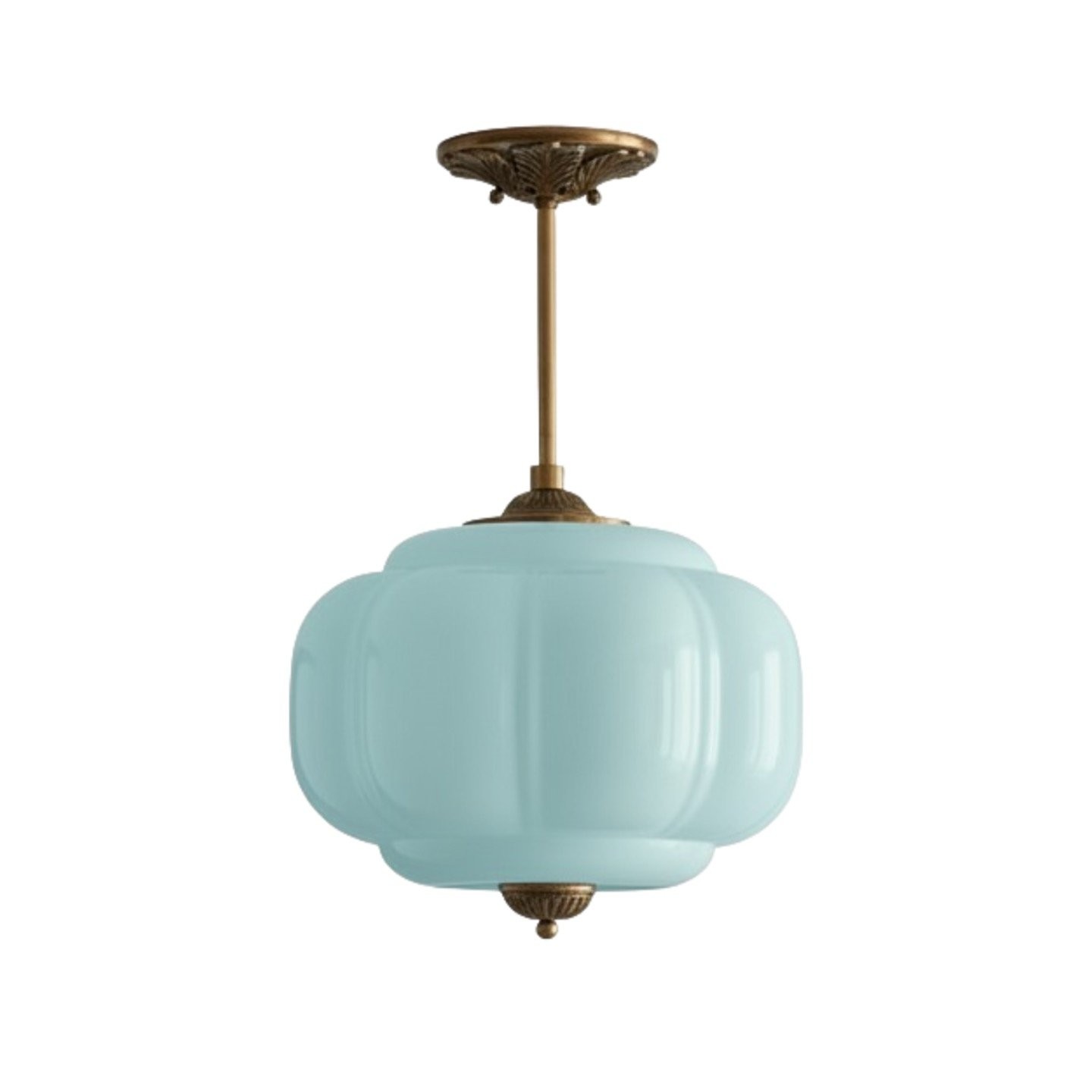 Eloise Vintage Glass Pumpkin Pendant Light - Decorative Lighting for Kitchen KL1453
