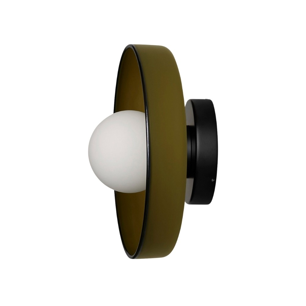 Kalo Round Glass Metal Base Wall Light Ceiling Light- Disc Orb Wall Sconce for Modern Interior KL922