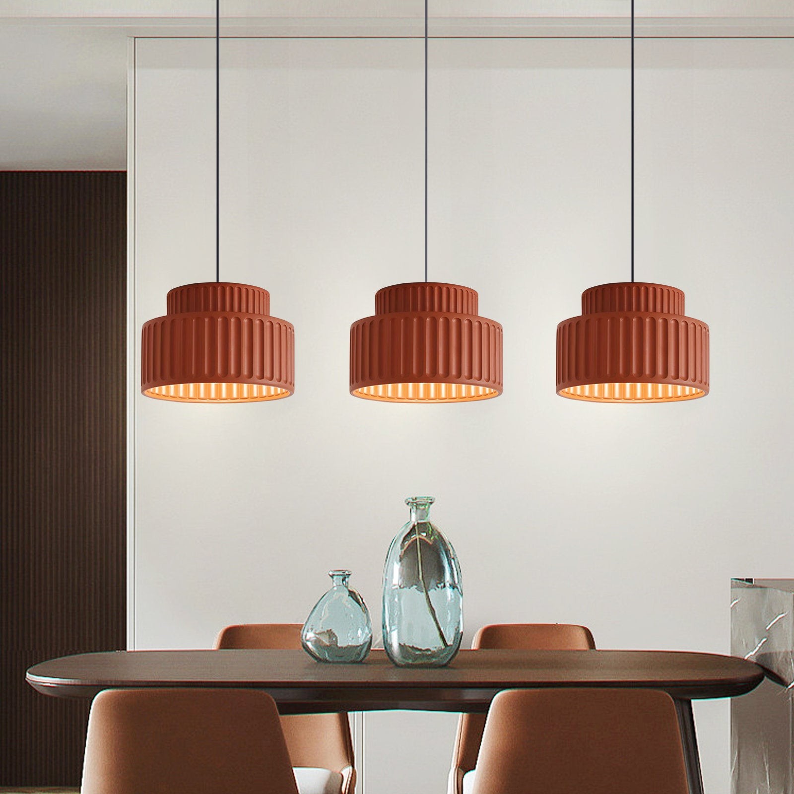 Nordic Cream Style Resin Bowl Pendant Light KL160