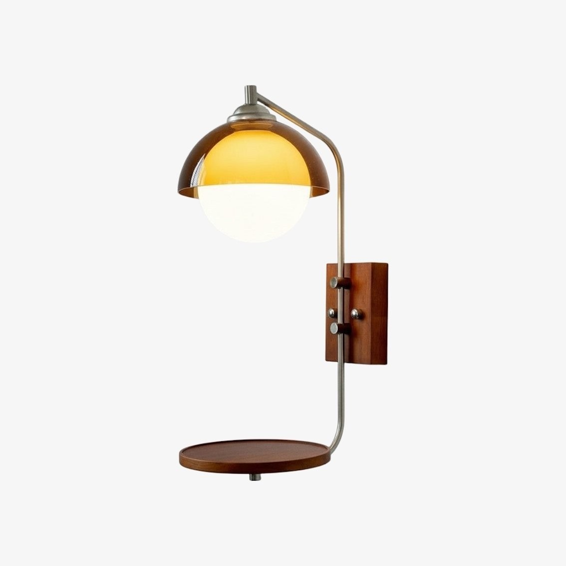 Afterglow Contemporary Wall Lamp with Wood Texture Base - Ambient Lighting for Hallway and Entryway KL2149