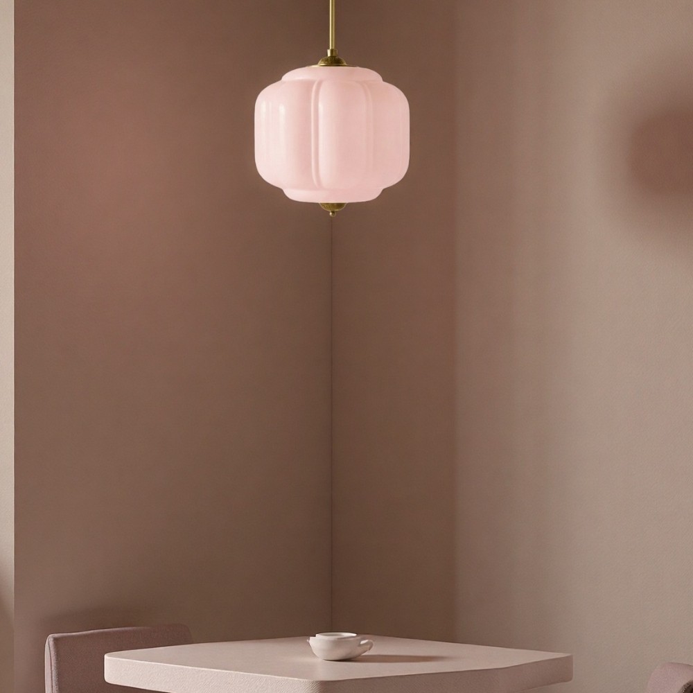 Vintage Eloise Opal Glass Pendant Light KL926