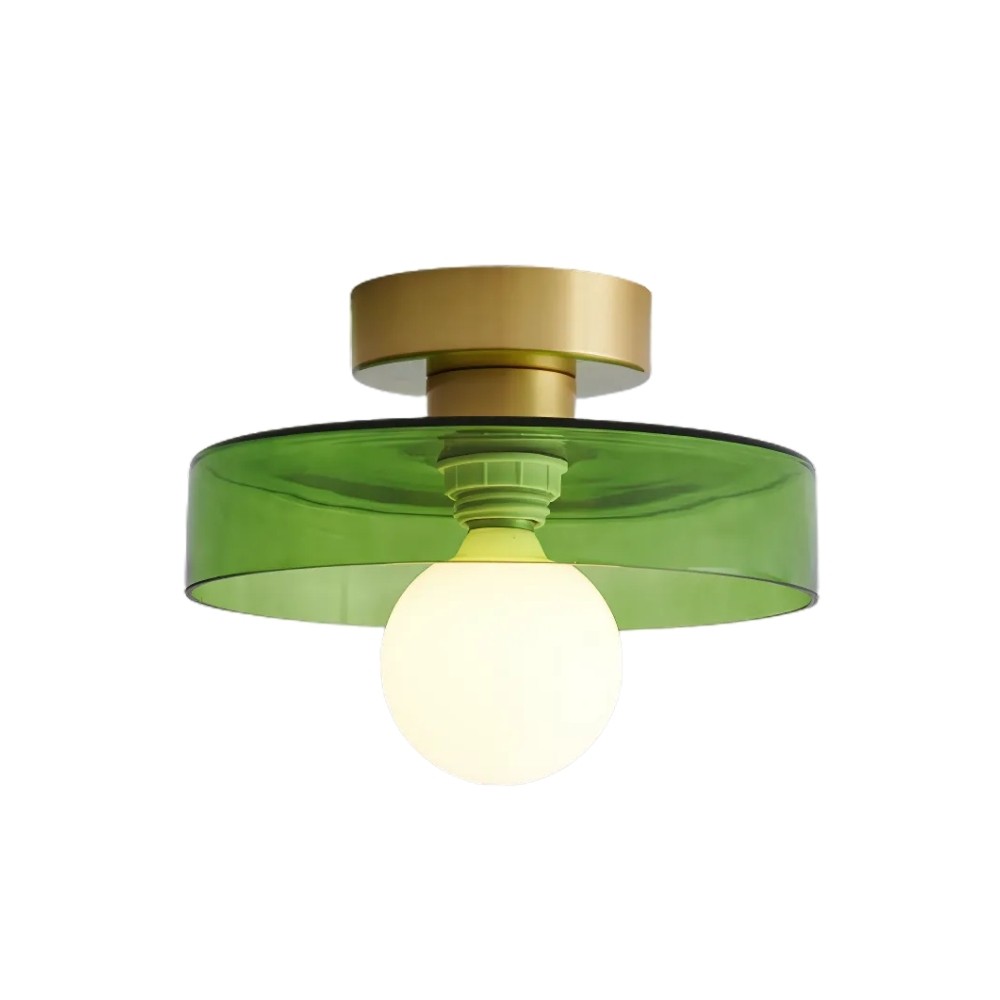 Stained Glass Flush Disc Orb Ceiling Light KL917