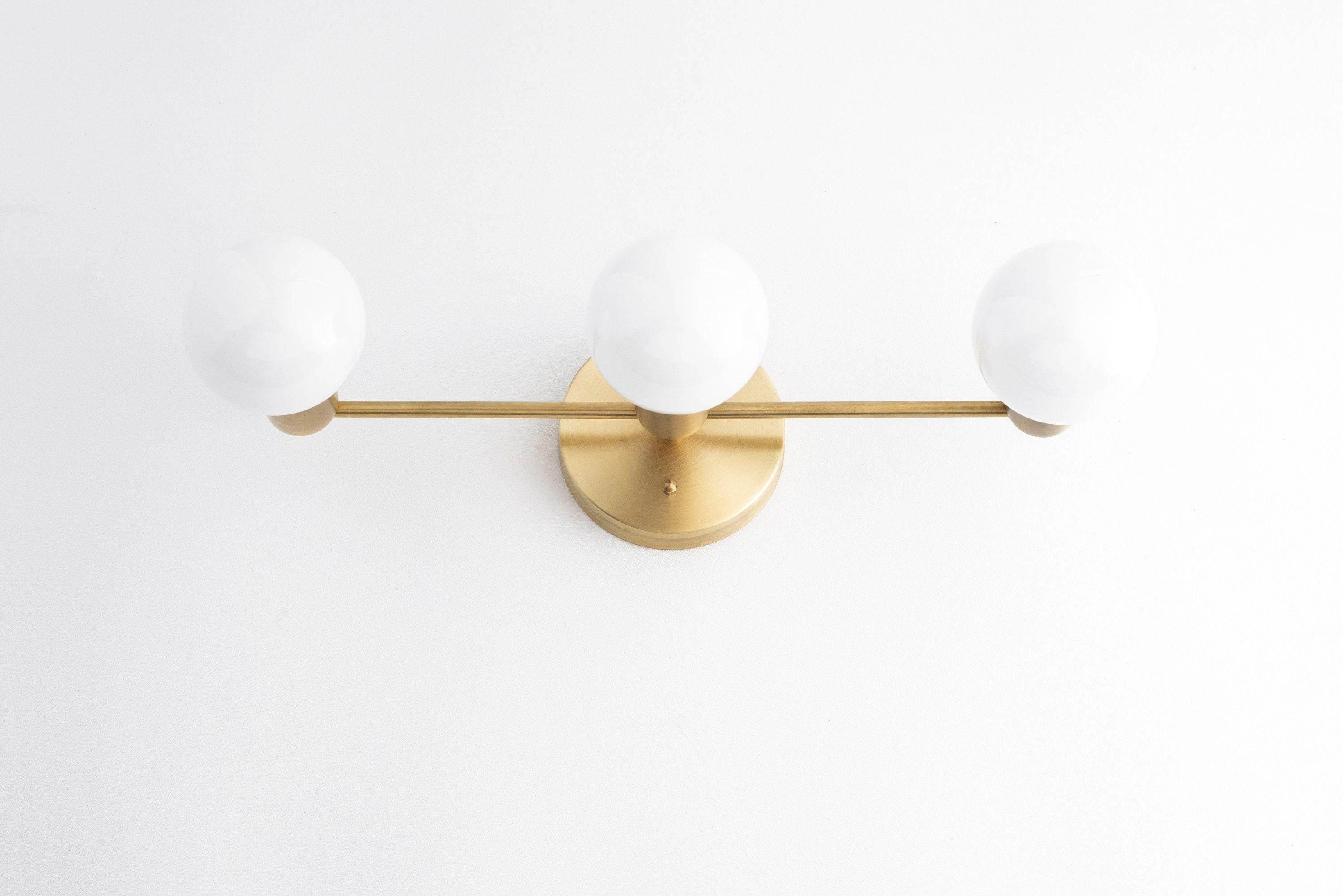 Glorica Glass Mid Century Modern Vanity Light - 3 Light Wall Fixture KL1527