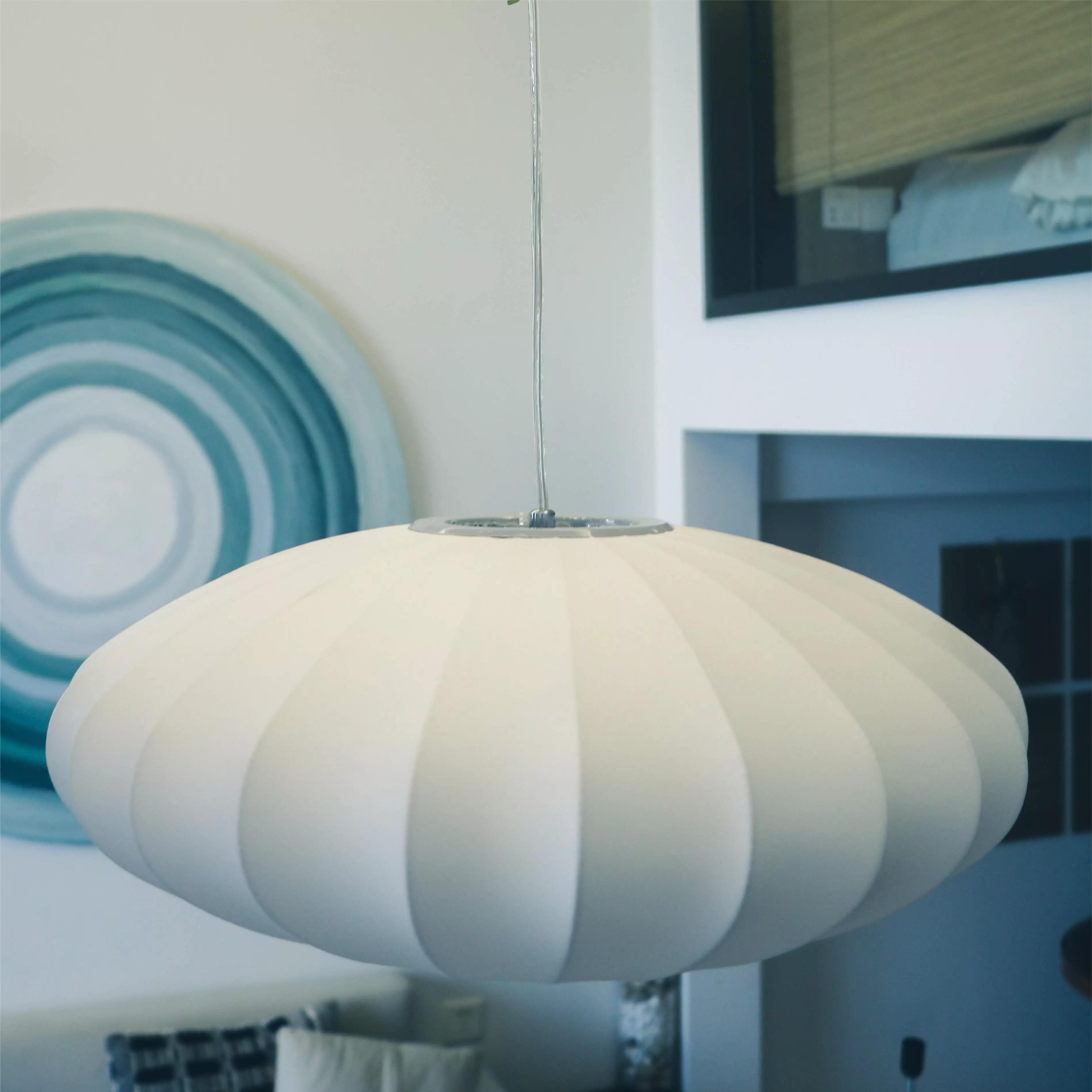 Lightweight Nelson Bubble Pendant Light - Modern Silk Pendant Light for Office or Lounge