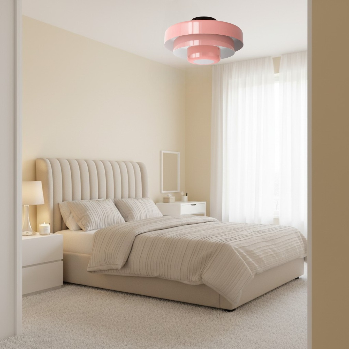 Three-Tier Bauhaus Ceiling Lamp - Bold Colors Ceiling Light for Bedroom or Lounge KL885