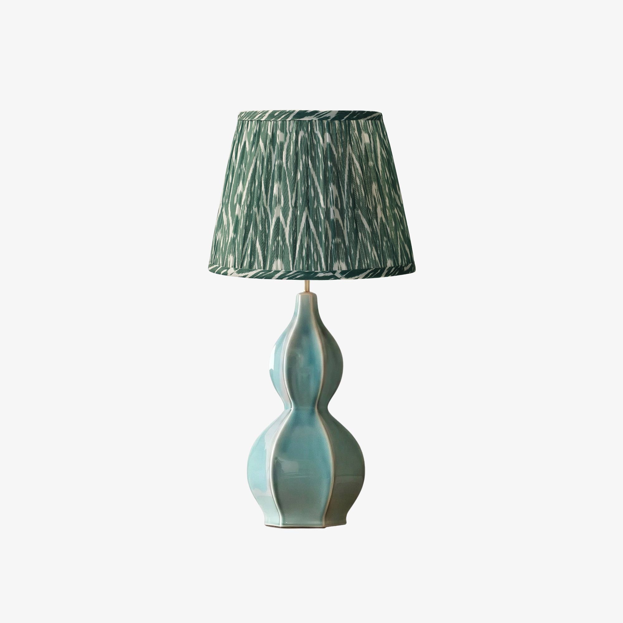 Thalune Pleated Ceramic Table Lamp - Decorative Lamp for Desk Room or Living Area KL2154