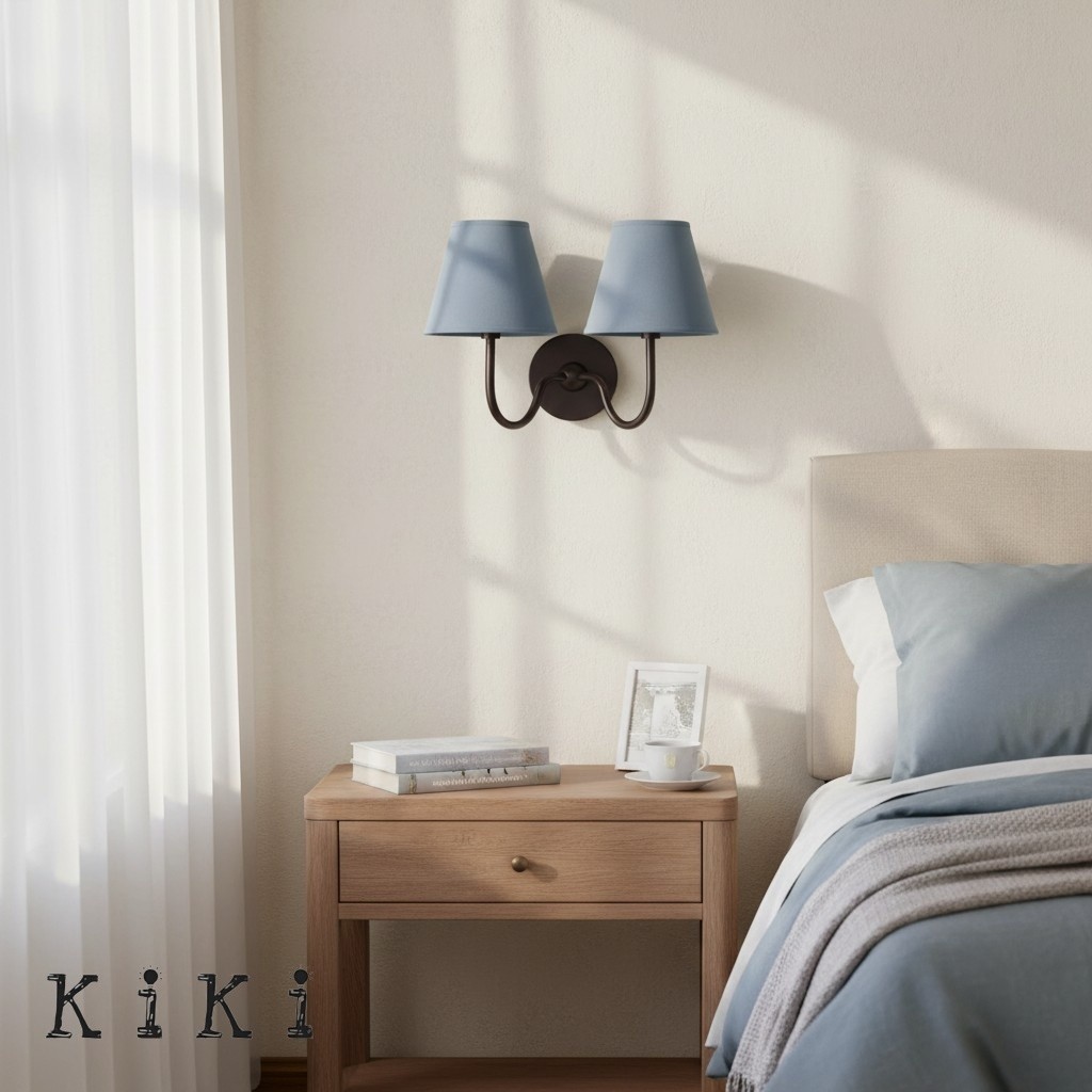 Luvora Vintage Pleated Shade Wall Lamp - Refined Linen Sconce For Bathroom or Corridor KL1272