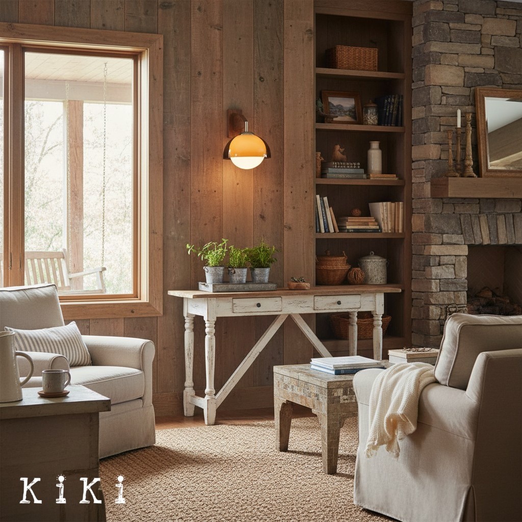 Afterglow Contemporary Wall Lamp with Wood Texture Base - Ambient Lighting for Hallway and Entryway KL2149