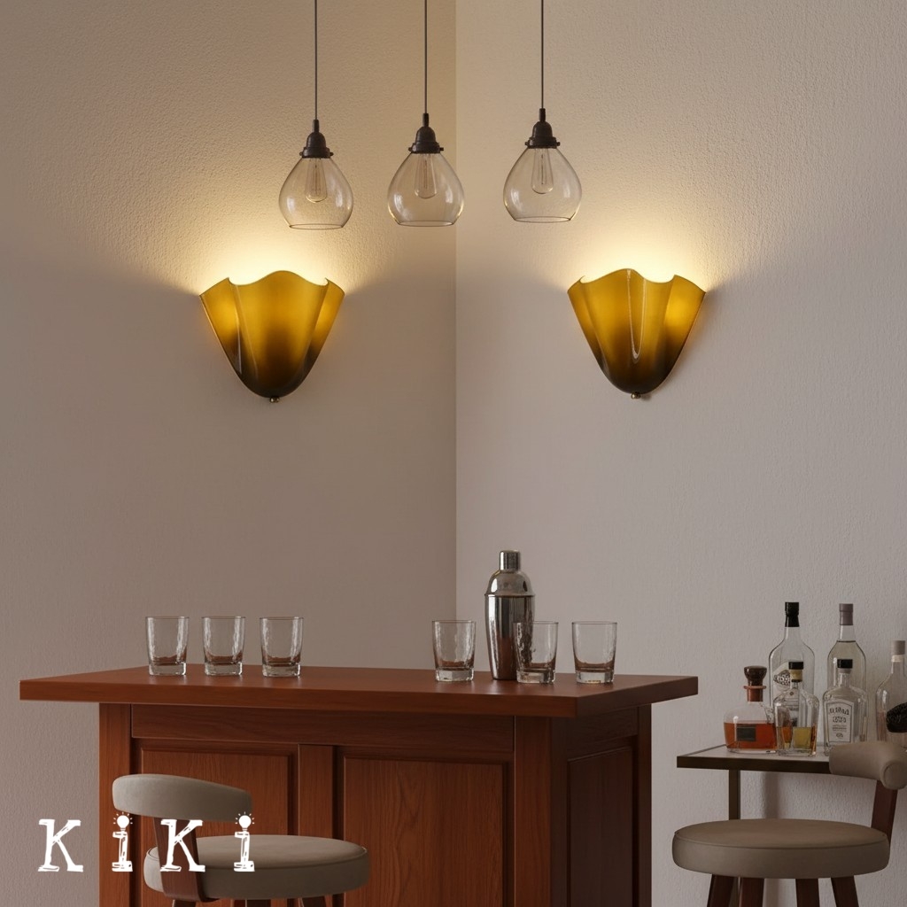 Vera Glass Wall Lamp - Vintage Accent Sconce for Bedroom and Living Space KL881