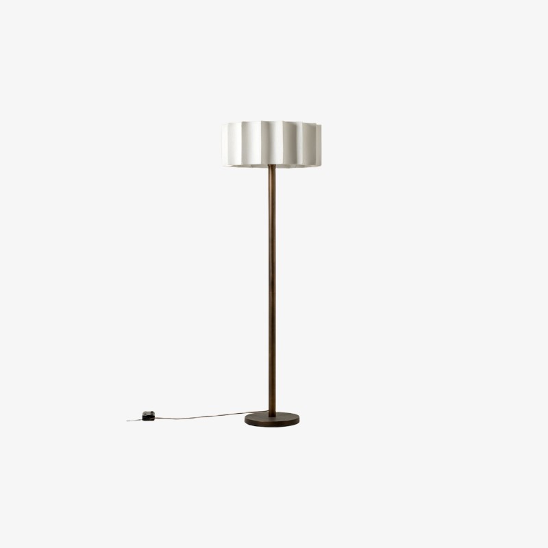 Cavilon Modern Floor Lamp - Slim Profile and Soft Shade Contemporary Metal Lighting for Bedroom KL1666