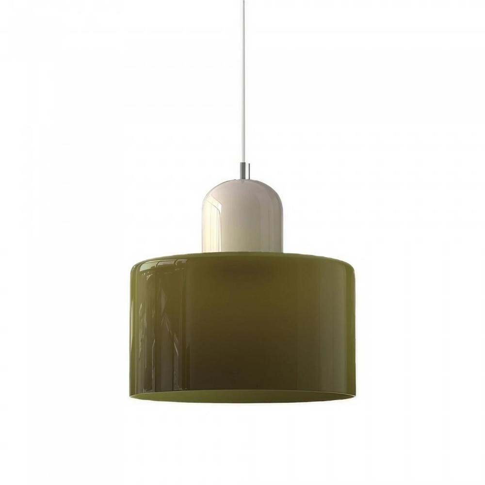 Morandi Cylinder Stained Glass Pendant Light KL17
