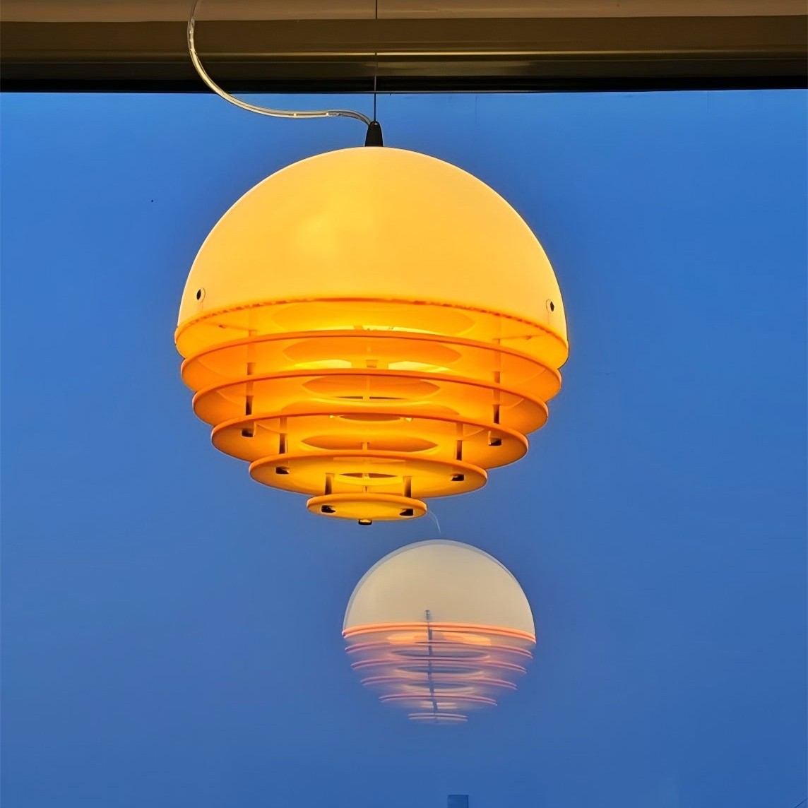 Sunset Pendant Light - Medieval Bauhaus Orange Orb Pendant Light KL880