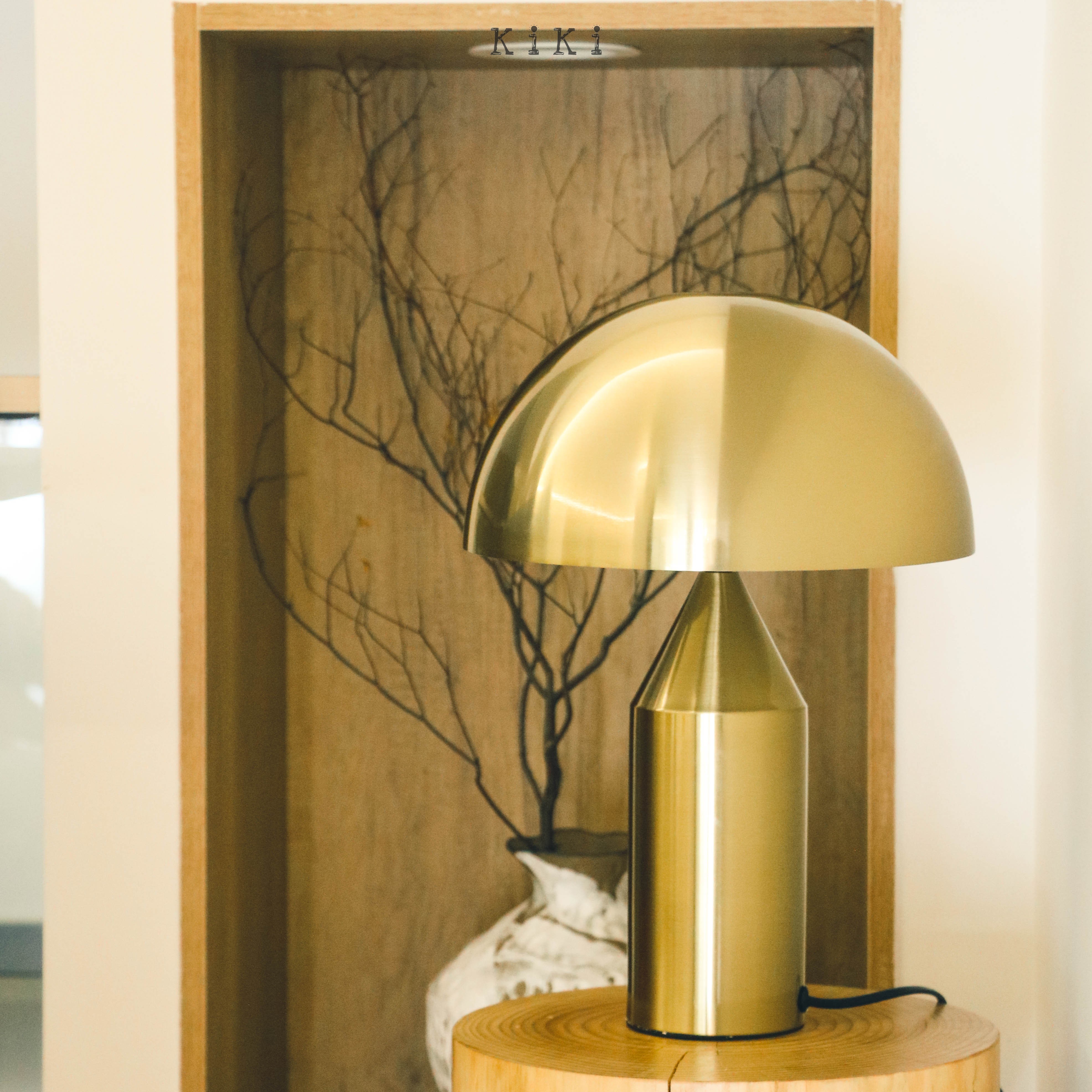 Atollo Metal Table Lamp - Decorative Dome Table Light for Office or Lounge