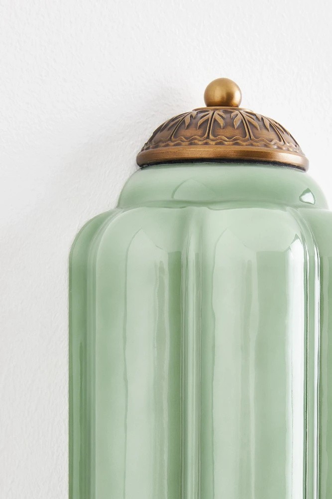 Eloise Long Pumpkin Retro Glass Recessed Wall Lamp KL857