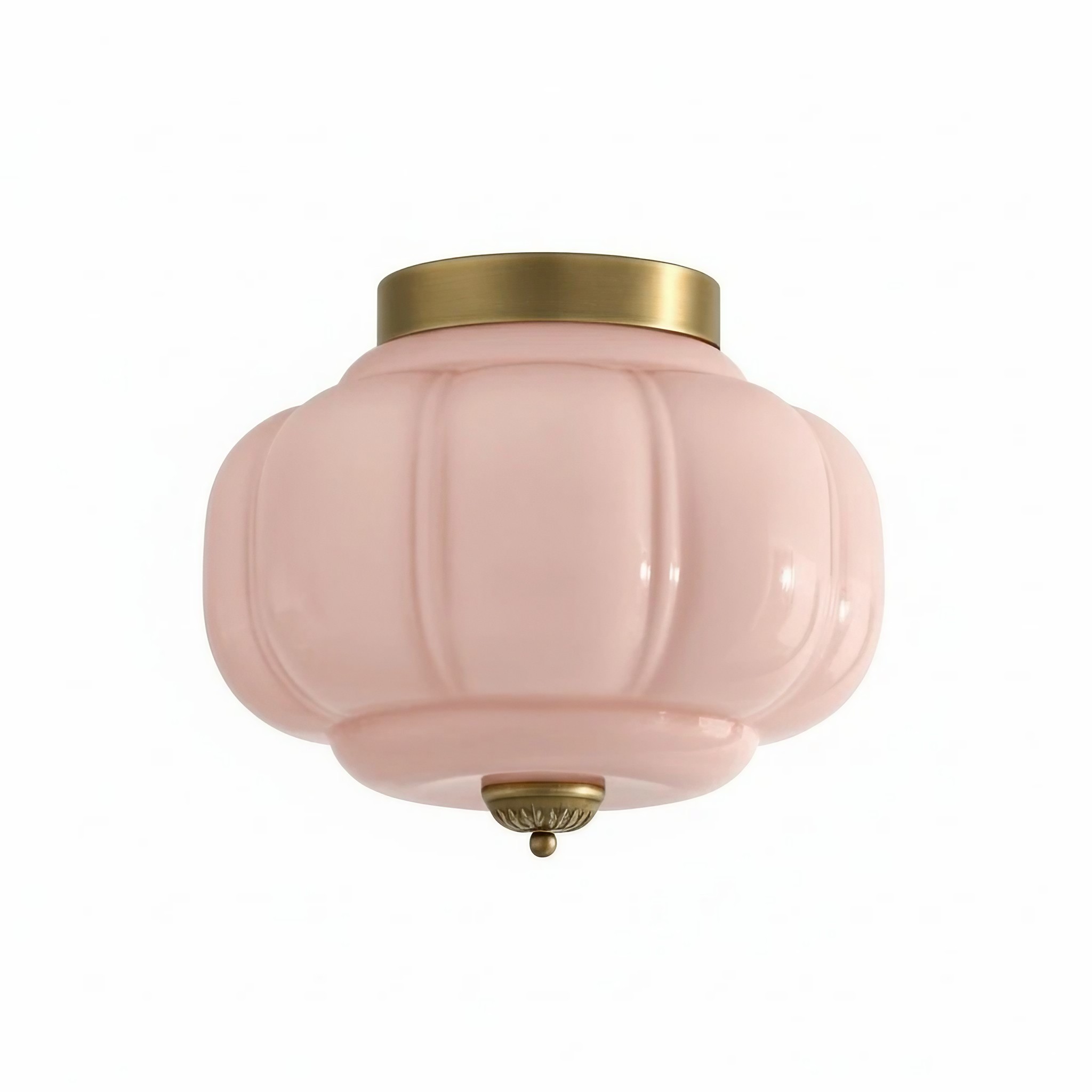 Eloise Retro Milk Glass Semi Flush Mount Ceiling Light KL859